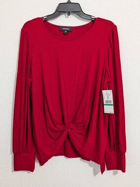 Karen Kane Women's Red Twist Front Top Blouse NWT (Large)